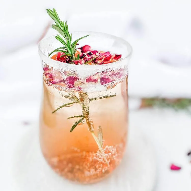 Rose Lemonade with Honey and Lemon Balm