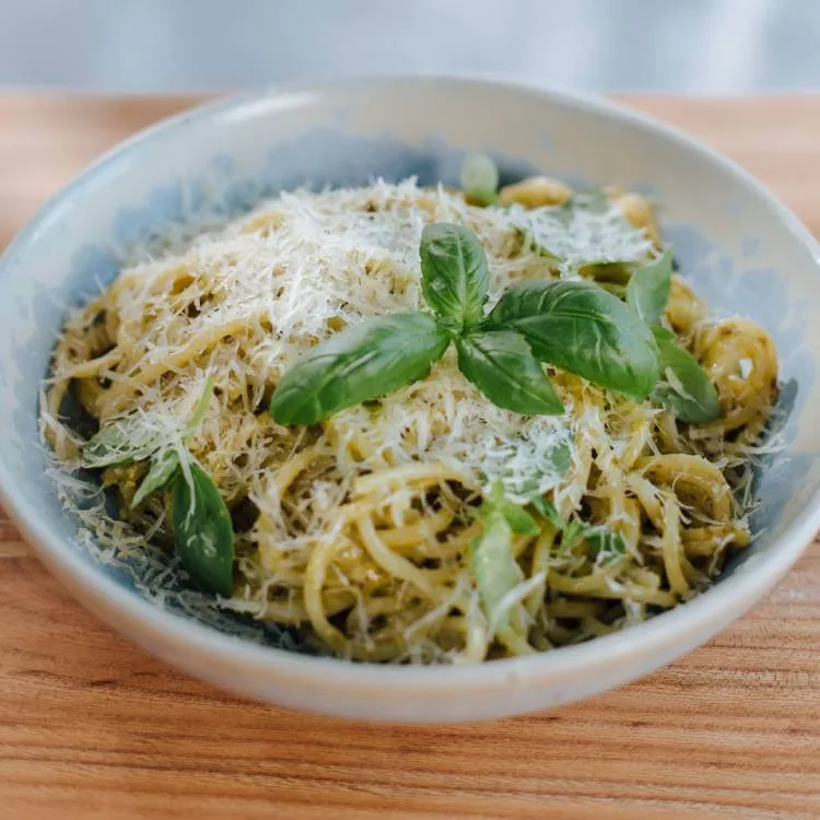 Pasta with sage butter and pecorino