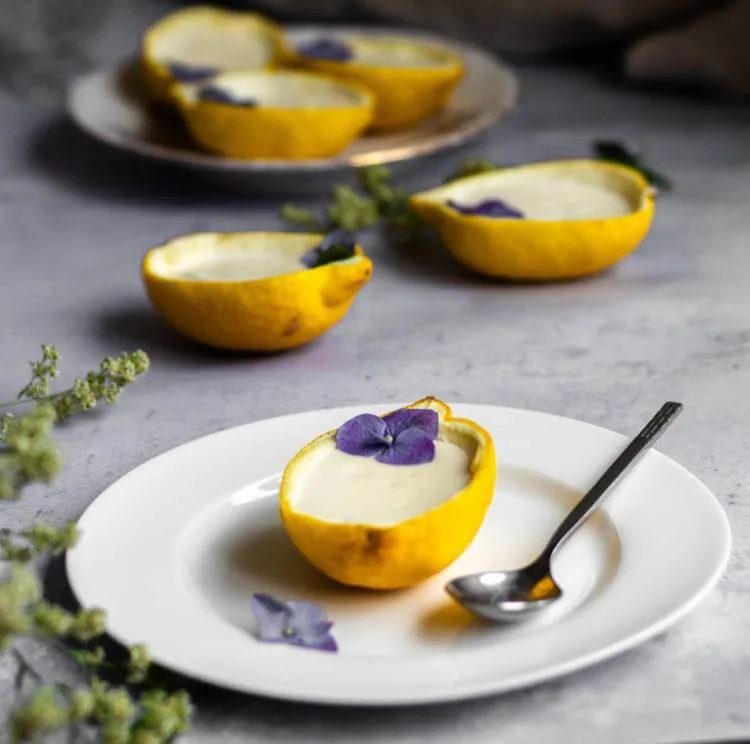 Lemon verbena sorbet with honey