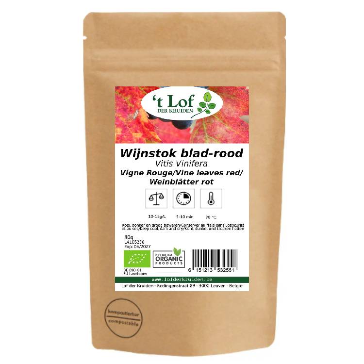 Vine Leaf Red Organic - 65 gr 2 Vine Leaf Red Organic - 65 gr - Image 2