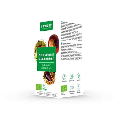 Wild chestnut Bio 120 Capsules - Purasana 2 Wild chestnut capsules-purasana-2