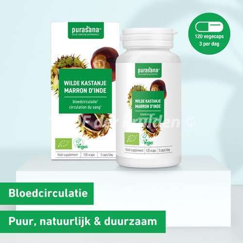 Wild chestnut Bio 120 Capsules - Purasana 3 Wild chestnut Bio 120 Capsules - Purasana - Image 3