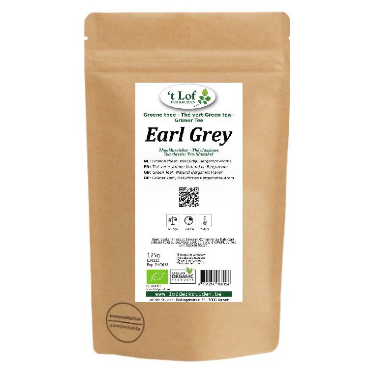 Green tea Earl Grey organic - 125 gr 2 Green tea Earl Grey organic - 125 gr - Image 2